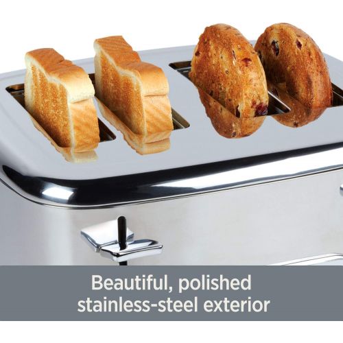  All-Clad TJ824D51 Stainless Steel Digital Toaster with Extra Wide Slot, 4-Slice, Silver
