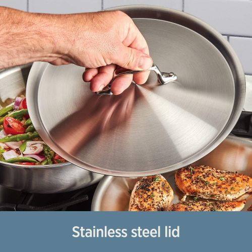  All-Clad D3 Stainless Cookware Set, Pots and Pans, Tri-Ply Stainless Steel, Professional Grade, 10-Piece - 8400000962