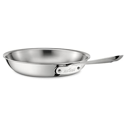  All-Clad 4110 Stainless Steel Tri-Ply Bonded Dishwasher Safe Fry Pan / Cookware, 10-Inch, Silver