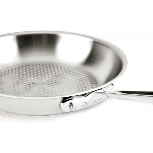  All-Clad 4110 Stainless Steel Tri-Ply Bonded Dishwasher Safe Fry Pan / Cookware, 10-Inch, Silver