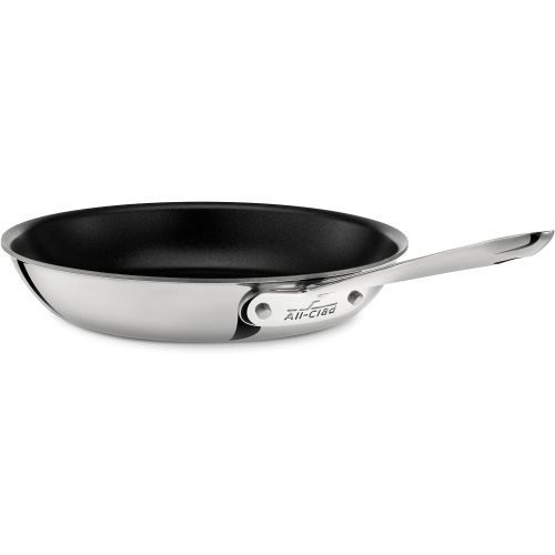  All-Clad 4112NSR2 Stainless Steel Tri-Ply Bonded Dishwasher Safe PFOA-free Non-Stick Fry Pan / Cookware, 12-Inch, Silver
