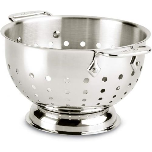  All-Clad 5603C Stainless Steel Dishwasher Safe Colander Kitchen Accessory, 3-Quart, Silver