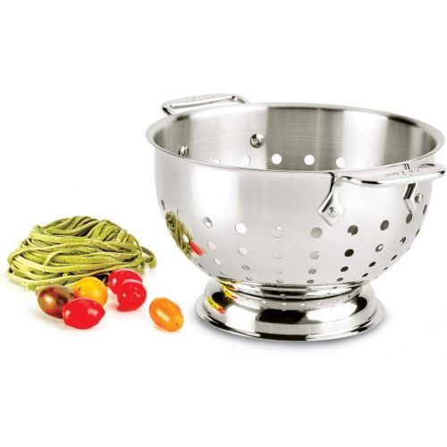  All-Clad 5603C Stainless Steel Dishwasher Safe Colander Kitchen Accessory, 3-Quart, Silver