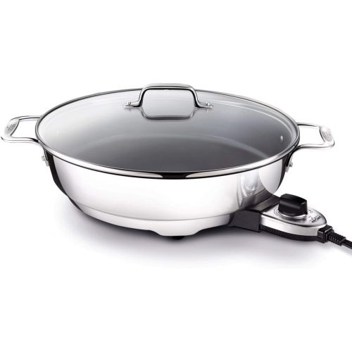  All-Clad SK492 Electric Skillet with Adjustable Temperature Dial, 7 Quart, Stainless Steel