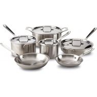 All-Clad Brushed D5 Stainless Cookware Set, Pots and Pans, 5-Ply Stainless Steel, Professional Grade, 10-Piece - 8400001085