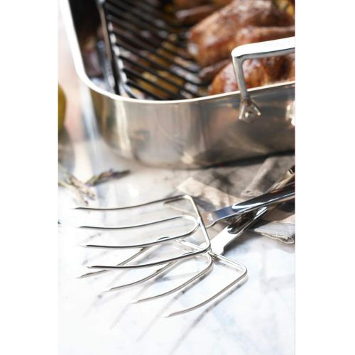  All-Clad T167 Stainless Steel Turkey Forks Set, 2-Piece, Silver - 8700800949: Turkey Lifters: Kitchen & Dining
