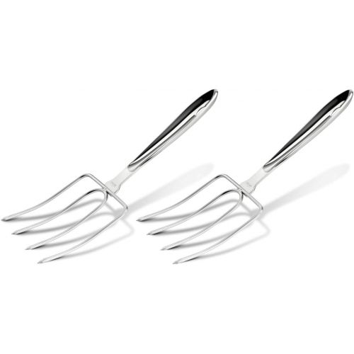  All-Clad T167 Stainless Steel Turkey Forks Set, 2-Piece, Silver - 8700800949: Turkey Lifters: Kitchen & Dining