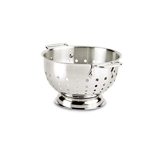  All-Clad 5603C Stainless Steel Dishwasher Safe Colander Kitchen Accessory, 3-Quart, Silver: Kitchen & Dining