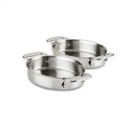All-Clad 59900 Stainless Steel 7-Inch Oval-Shaped Baker Specialty Cookware Set, 2-Piece, Silver: Baking Dishes: Kitchen & Dining