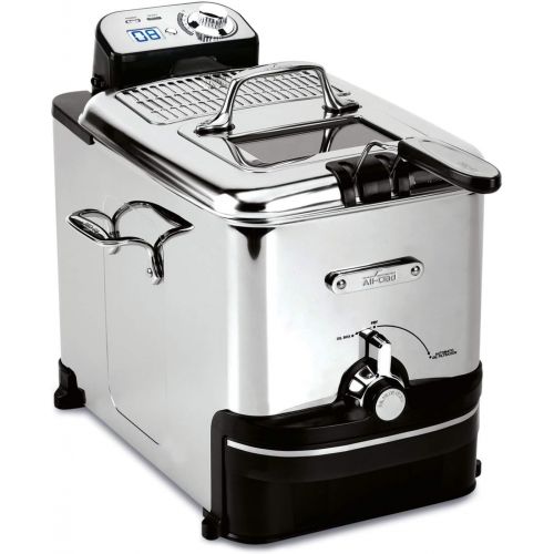  [아마존베스트]All-Clad EJ814051 3.5 L Easy Clean Pro Stainless Steel Deep Fryer with Digital Timer and Adjustable temperature, Silver