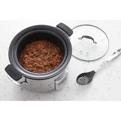  [아마존베스트]All-Clad SD712D51 4 Qt. Slow Cooker with Aluminum Insert, Silver