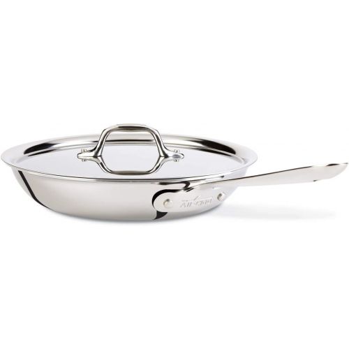  All-Clad D3 Fry Lid, 10 Inch Pan, Dishwasher Safe Stainless Steel Cookware, Silver, 10-Inch