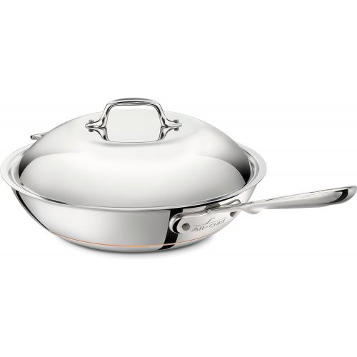  All-Clad 6412 SS Copper Core 5-Ply Bonded Dishwasher Safe Chefs Pan  Cookware,  12-Inch, Silver