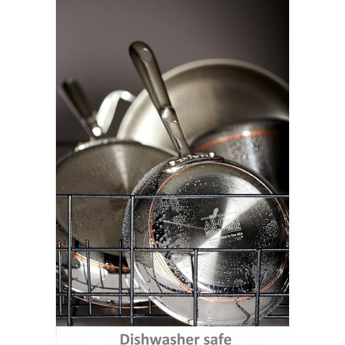  All-Clad 600822 SS Copper Core 5-Ply Bonded Dishwasher Safe Cookware Set, 10-Piece, Silver