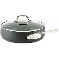 All-Clad E7853364 HA1 Hard Anodized Nonstick Dishwasher Safe PFOA Free Saute Pan Cookware, 4-Quart, Black