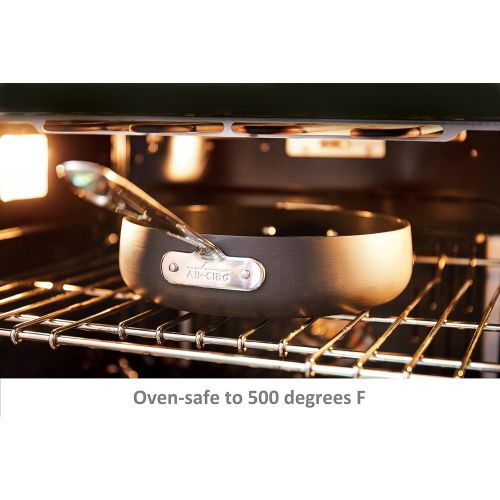  All-Clad E7853364 HA1 Hard Anodized Nonstick Dishwasher Safe PFOA Free Saute Pan Cookware, 4-Quart, Black