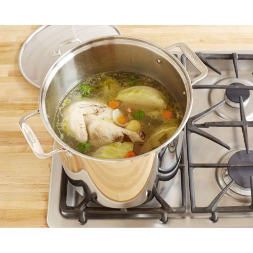  All-Clad 59916 Stainless Steel Dishwasher Safe Stockpot Cookware, 16-Quart, Silver