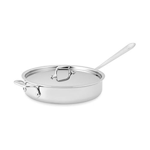  All-Clad 4403 Stainless Steel Tri-Ply Bonded Dishwasher Safe 3-Quart Saute Pan with Lid, Silver
