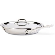 All-Clad 41126 Stainless Steel Fry Pan with Lid, Dishwasher Safe , Tri-Ply Bonded, 12 Inch Pan, Silver