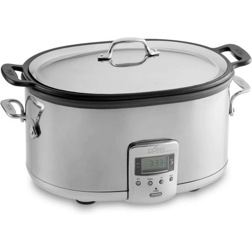  All-Clad SD712D51 4 Quart Deluxe Slow Cooker, Stainless Steel