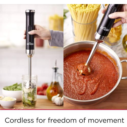  All-Clad KZ750D Stainless Steel Immersion Blender with Detachable Shaft and Variable Speed Control Dial, 600-Watts, Silver