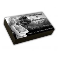 /AllEtched Custom Tree Memorial Planted in Memory of Marker Black Granite Laser Engraved Etched Personalized 14x9x2