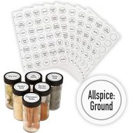 AllSpice 315 Preprinted Water Resistant Round Spice Jar Labels Set 1.5