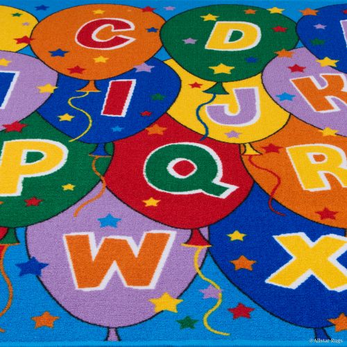  Allstar Rugs Allstar Kids  Baby Room Area Rug. Learn ABC  Alphabet Letters Baloons. Bright Colorful Vibrant Colors (4 11 x 6 11)