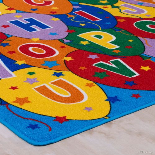  Allstar Rugs Allstar Kids  Baby Room Area Rug. Learn ABC  Alphabet Letters Baloons. Bright Colorful Vibrant Colors (4 11 x 6 11)