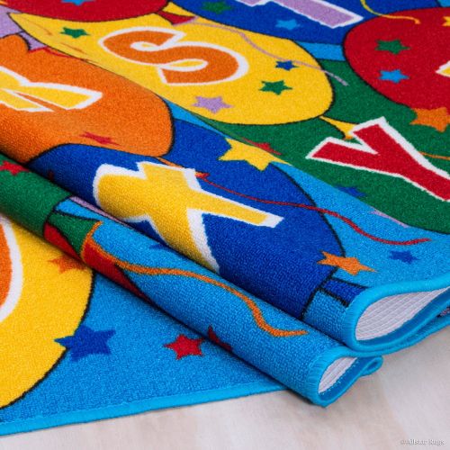  Allstar Rugs Allstar Kids  Baby Room Area Rug. Learn ABC  Alphabet Letters Baloons. Bright Colorful Vibrant Colors (4 11 x 6 11)