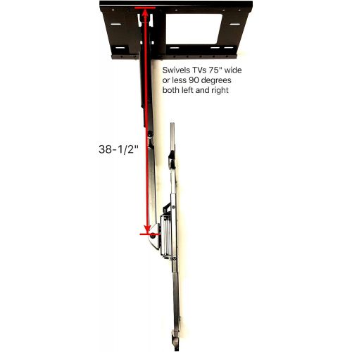  AllStarMounts Wall Mount World - Samsung UN55MU6490FXZA 55 Curved TV - 40 Inch Extension Wall Mount - 90 Degree Swivel - 15° Adjustable Tilt Angle - Easy Install - Mounting Hardware Included