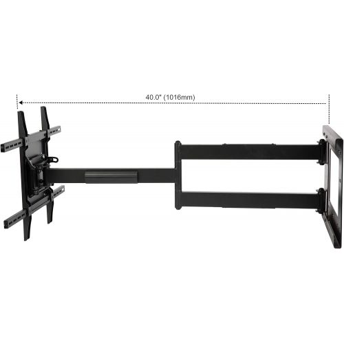  AllStarMounts Wall Mount World - Samsung UN55MU6490FXZA 55 Curved TV - 40 Inch Extension Wall Mount - 90 Degree Swivel - 15° Adjustable Tilt Angle - Easy Install - Mounting Hardware Included