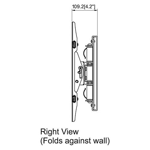  AllStarMounts Wall Mount World - 90 Degree Portrait Landscape Rotation Wall Mount fits Vizio Vizio D55n-E2 55” Class Full-Array LED Smart TV - 31 inch Extension - Grab and Spin System