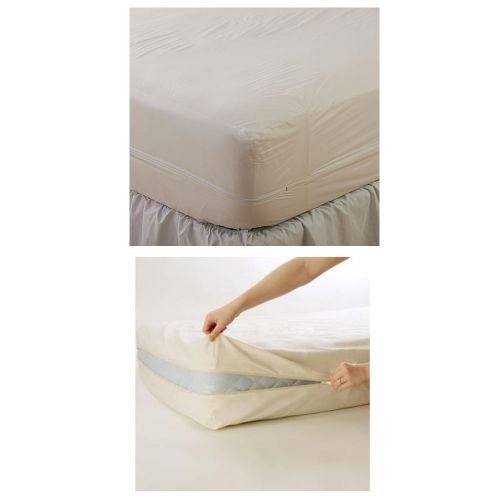  AllTopBargains Queen Size Zippered Mattress Cover Protector Dust Bug Allergy Waterproof New !