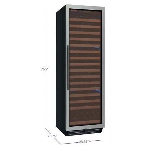  Allavino FlexCount Classic Series 174 Bottle Single Zone Wine Refrigerator Right Hinge Stainless