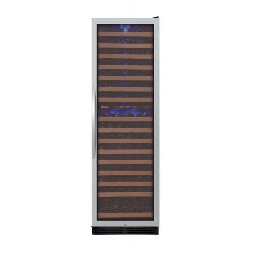  Allavino FlexCount Classic Series 172 Bottle Dual-Zone Wine Refrigerator Right Hinge Stainless Steel