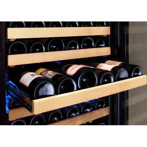  Allavino FlexCount Classic Series 172 Bottle Dual-Zone Wine Refrigerator Right Hinge Stainless Steel