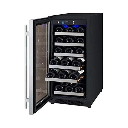  [아마존베스트]Allavino VSWR30-1SL20 Wine Refrigerator, 30 Bottle, Stainless Steel