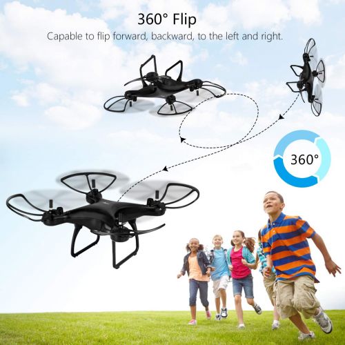  Allcaca ALLCACA S28W RC Drone 2.4Ghz 6-Axis Gyro 4CH Remote Control Quadcopter with Altitude Hold, 3D Flips, Headless Mode, One Key Return for Kids & Beginners (without Camera)