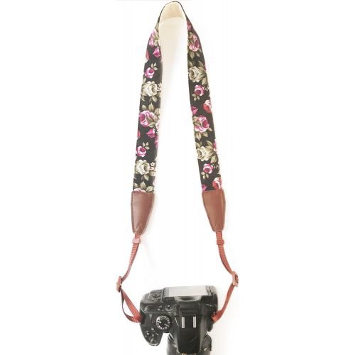  Alled Camera Strap Neck, Adjustable Vintage Floral Camera Straps Shoulder Belt for Women /Men,Camera Strap for Nikon / Canon / Sony / Olympus / Samsung / Pentax ETC DSLR / SLR