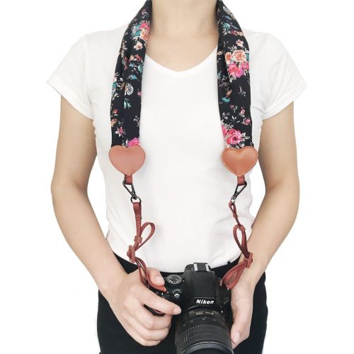  Alled Camera Neck Shoulder Belt Strap, Chevron Scarf Super Comfortable Vintage Print Soft Coloful Camera Straps for Women /Men for DSLR / SLR / Nikon / Canon / Sony / Olympus / Samsung /