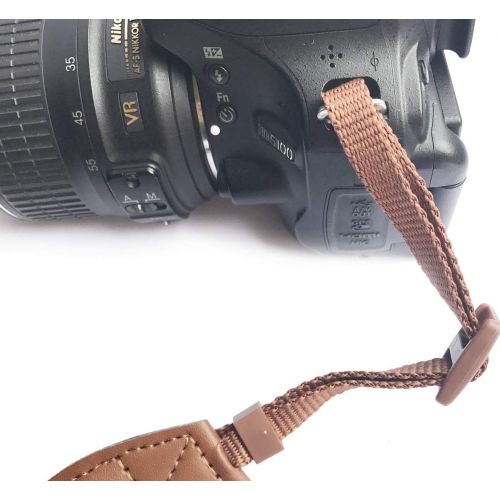  Alled XN01-0942 Neck Shoulder Belt Strap, Vintage Print Soft Colorful Camera Straps for Women/Men for All DSLR/Nikon/Canon/Sony/Olympus/Samsung/Pentax/Olympus, Brown