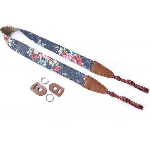  Alled Camera Strap Neck, Adjustable Vintage Floral Camera Straps Shoulder Belt for Women /Men,Camera Strap for Nikon / Canon / Sony / Olympus / Samsung / Pentax ETC DSLR / SLR