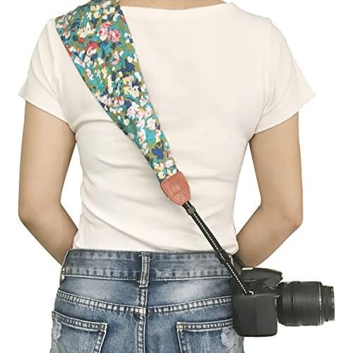  Alled Camera Neck Shoulder Belt Strap, Chevron Scarf Super Comfortable Vintage Print Soft Coloful Camera Straps for Women /Men for DSLR / SLR / Nikon / Canon / Sony / Olympus / Samsung /