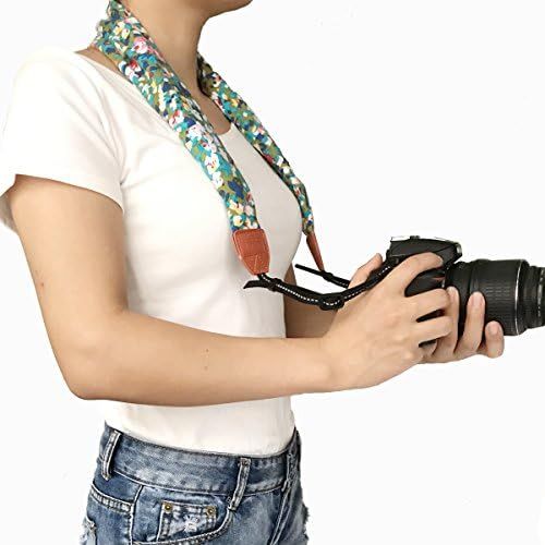  Alled Camera Neck Shoulder Belt Strap, Chevron Scarf Super Comfortable Vintage Print Soft Coloful Camera Straps for Women /Men for DSLR / SLR / Nikon / Canon / Sony / Olympus / Samsung /
