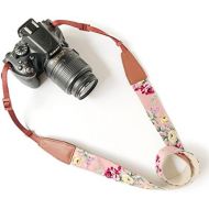 Alled Camera Strap Neck, Adjustable Vintage Floral PInk Camera Straps Shoulder Belt for Women /Men,Camera Strap for Nikon / Canon / Sony / Olympus / Samsung / Pentax ETC DSLR / SLR