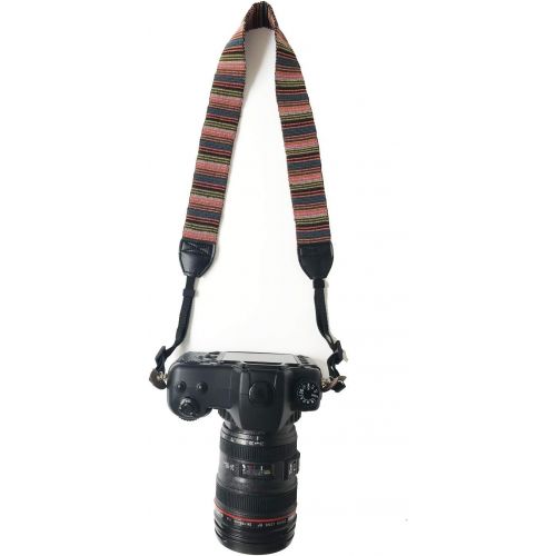  Alled RR-12-28-10 Camera Neck Shoulder Belt Strap, Vintage Print Soft Colorful Camera Straps for Women/Men for All DSLR/Nikon/Canon/Sony/Olympus/Samsung/Pentax ETC/Olympus, Colorfu