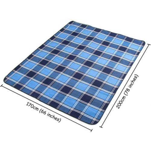  Allegrow Extra Large Waterproof Picnic Beach Blanket Sand Proof Wet Lawn Oversize Water-Resistant Handy Blanket for Outdoor Spring and Summer Picnics and Camping Portable (Blue)