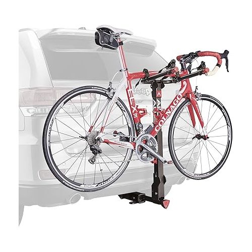  Allen Sports Deluxe+ Locking Quick Release 2-Bike Carrier for 1 1/4 in. and 2 in. Hitch, Model 820QR , Black