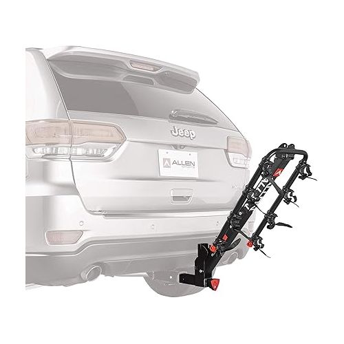  Allen Sports Deluxe+ Locking Quick Release 4-Bike Carrier for 2 in. Hitch, Model 840QR, Black